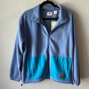 Levi's Men’s full zip up fleece mock neck Medium